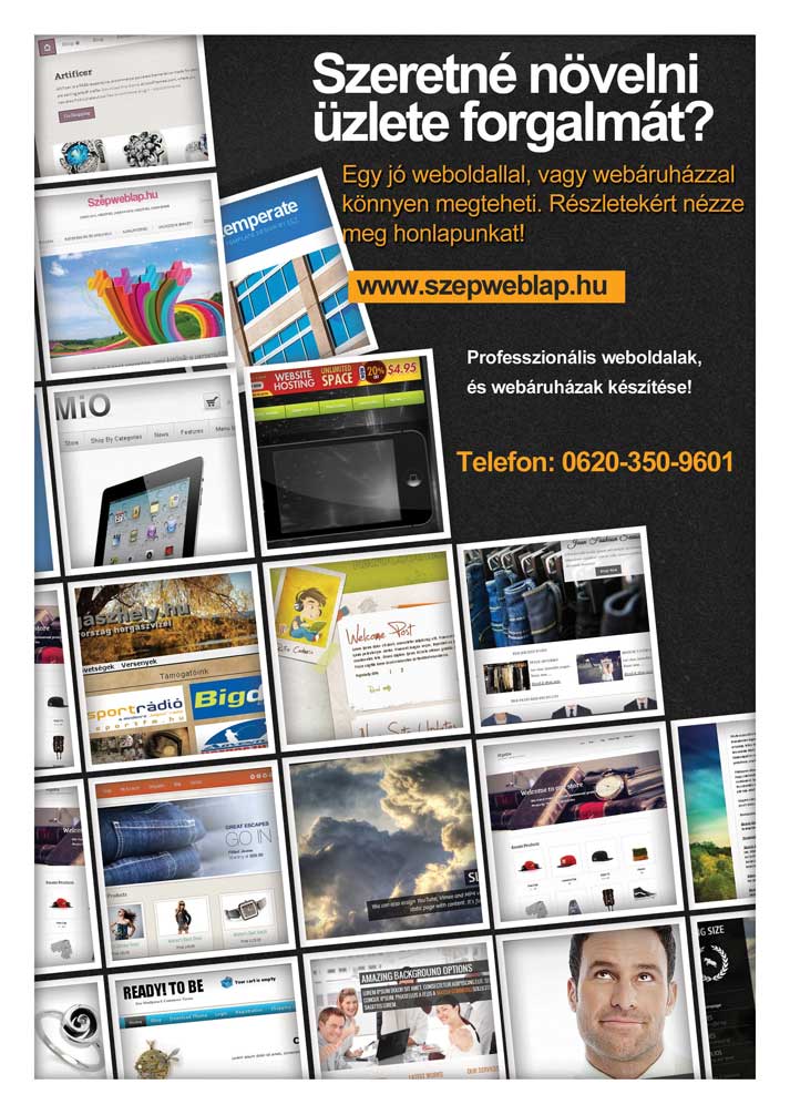 A szépweblap.hu weboldal szórólapja